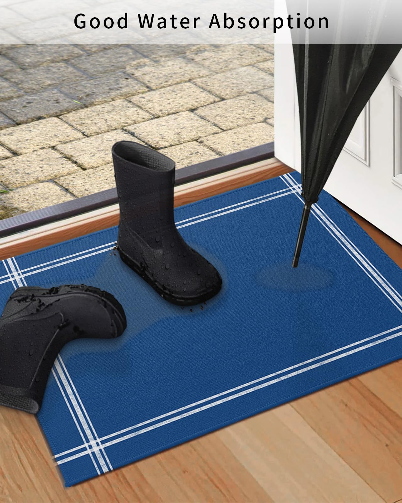 Amazon.com: Indoor Outdoor Mats, Solid Color Navy Blue Door Mat